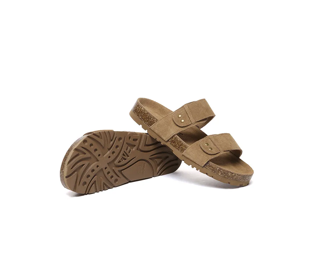 EVERAU® Double Straps Slip-on Summer Sandal Slides Aurelia