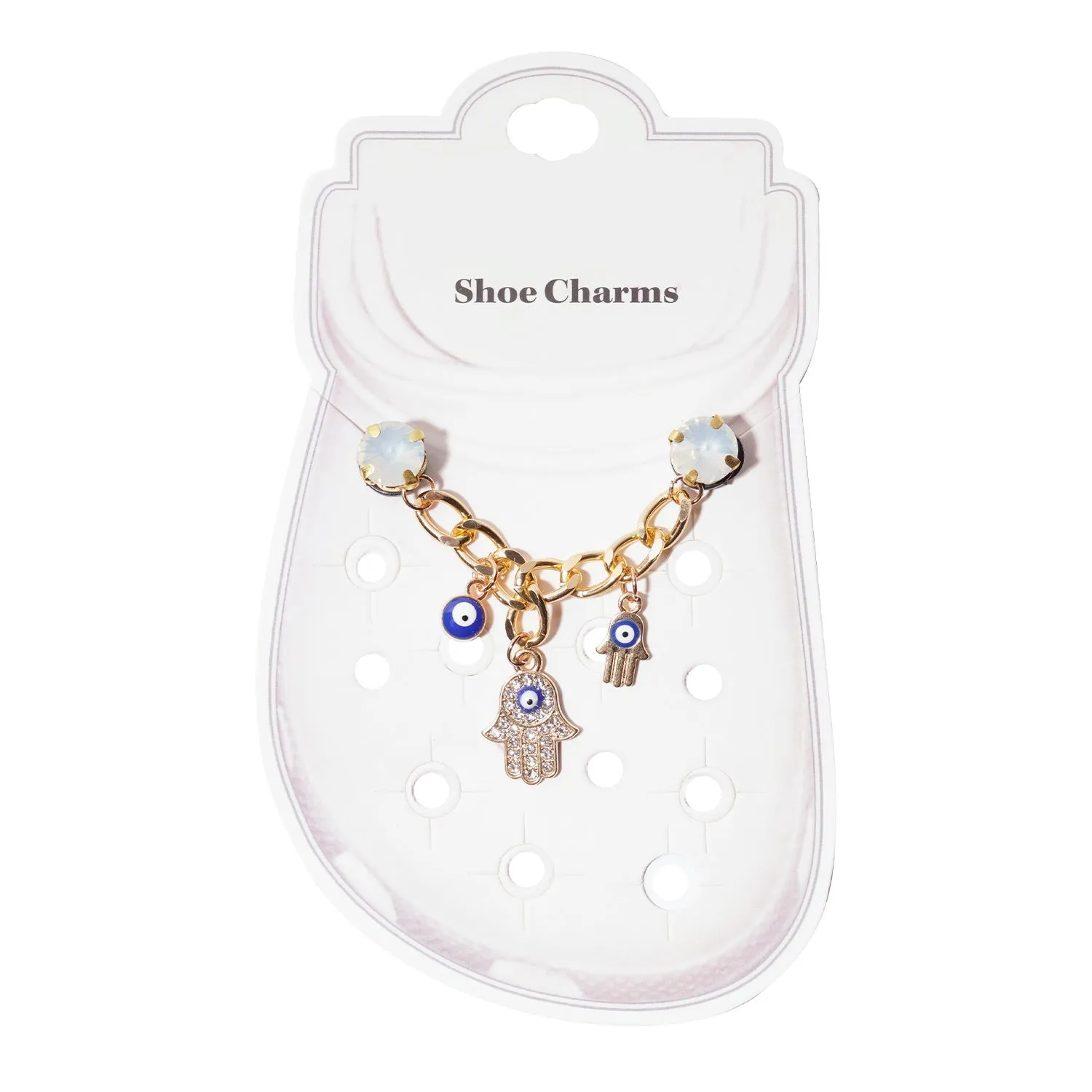 Evil Eye Chain Shoe Charm