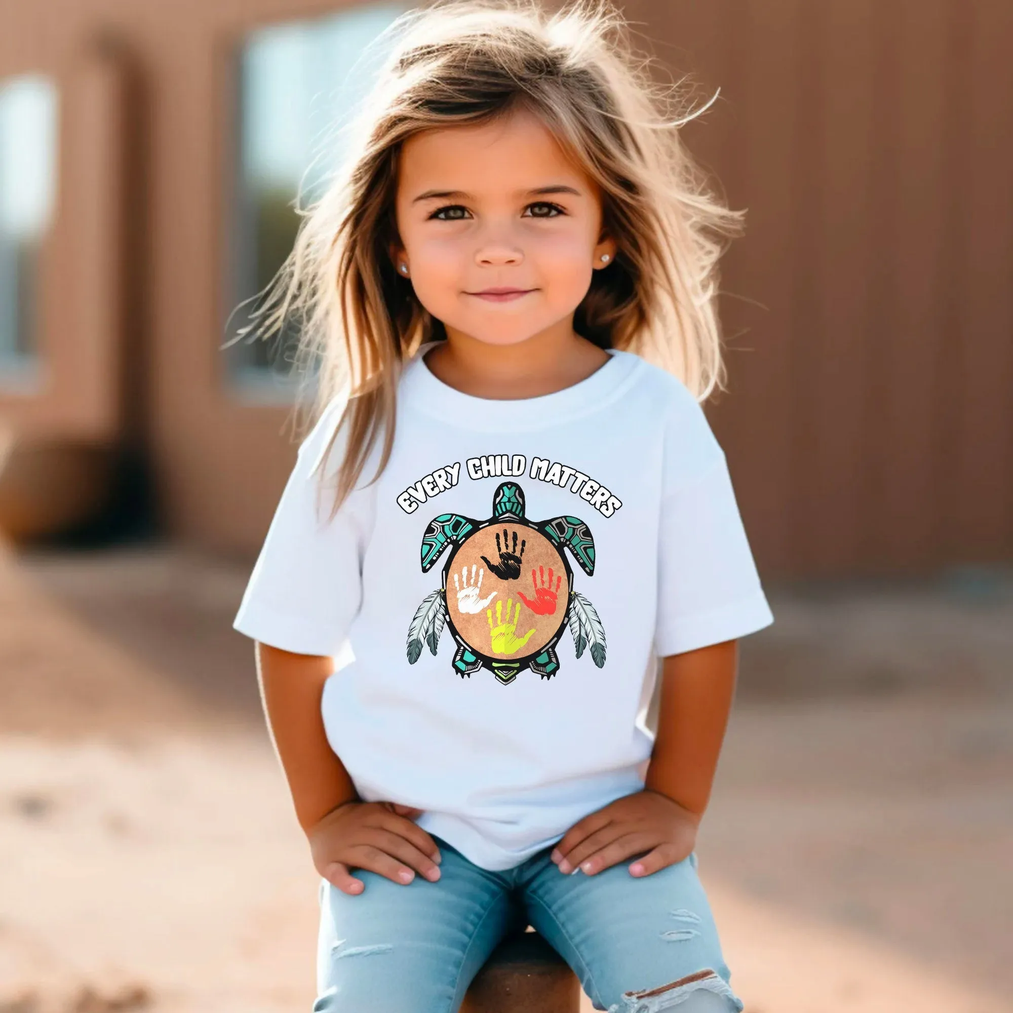 Feather Hand Color On Turtle For Orange Shirt Day Unisex T-Shirt/Hoodie/Sweatshirt