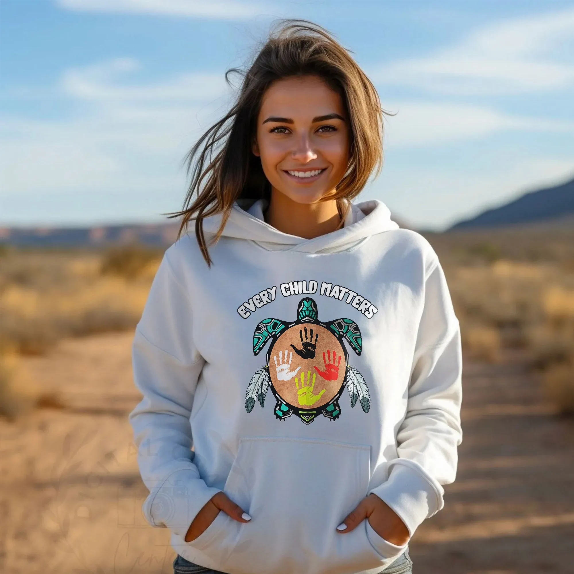 Feather Hand Color On Turtle For Orange Shirt Day Unisex T-Shirt/Hoodie/Sweatshirt