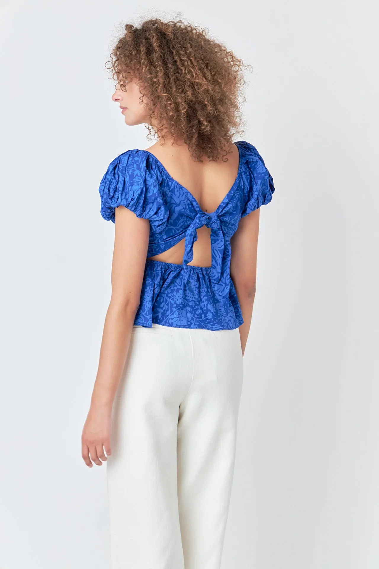 Floral Bow Tied Top