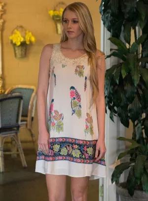Flower Printed One-Piece Dress