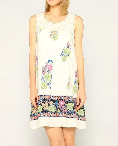 Flower Printed One-Piece Dress