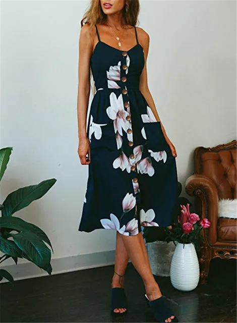 (Free Shipping) Sexy New Women Print Floral Stripe Long dress