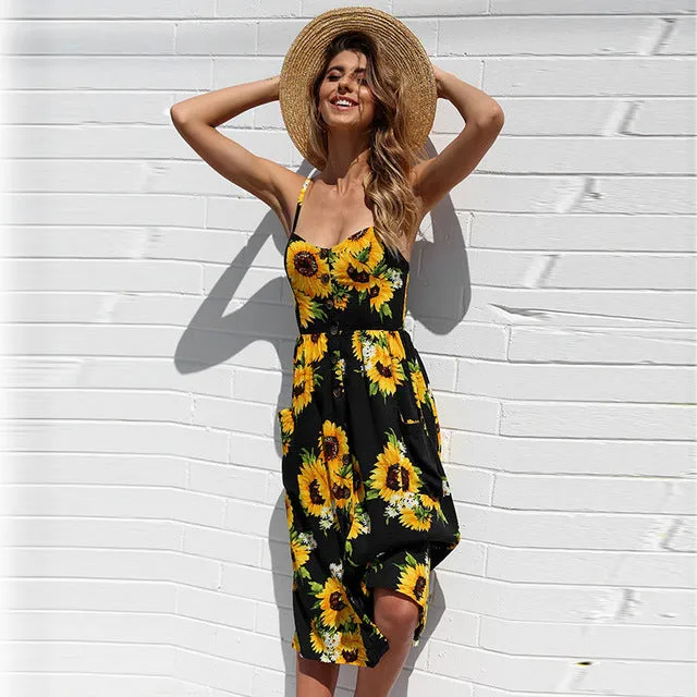 (Free Shipping) Sexy New Women Print Floral Stripe Long dress