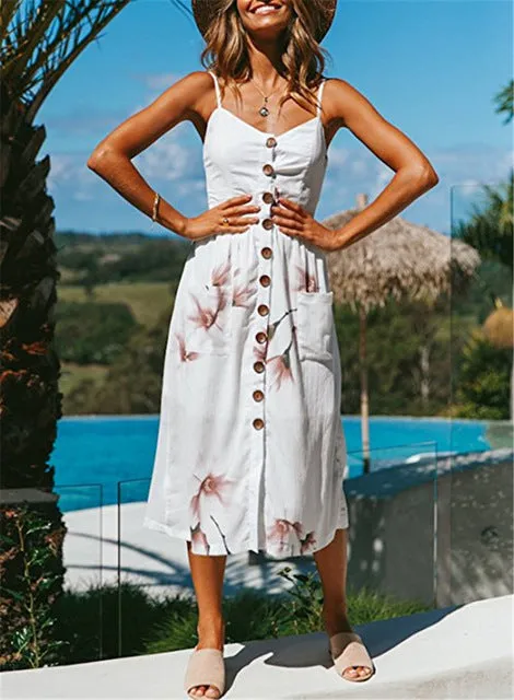 (Free Shipping) Sexy New Women Print Floral Stripe Long dress