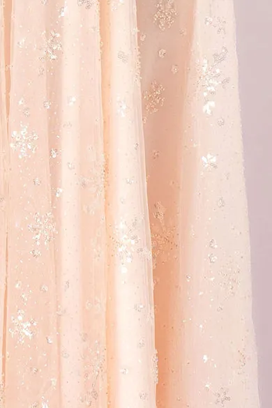 Fronia Pink Snowflake Long Dress