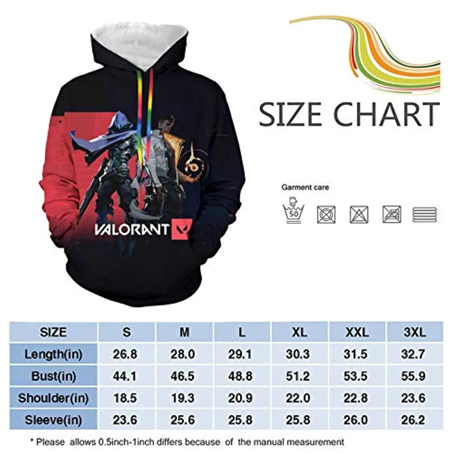 Game Valorant Hoodies - Phoenix Omen 3D Unisex Hooded Pullover Sweatshirt