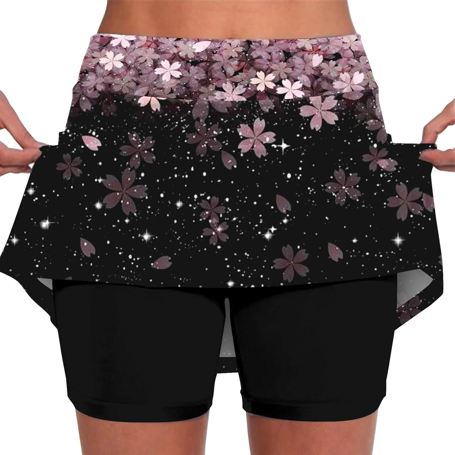 Generic Skorts for Women with Pockets - Lightweight Skirt Athletic Inner Shorts for Running Tennis Golf Workout Sports