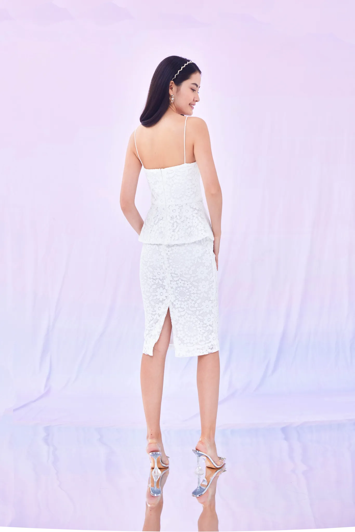 Germayne White Lace Bustier Dress