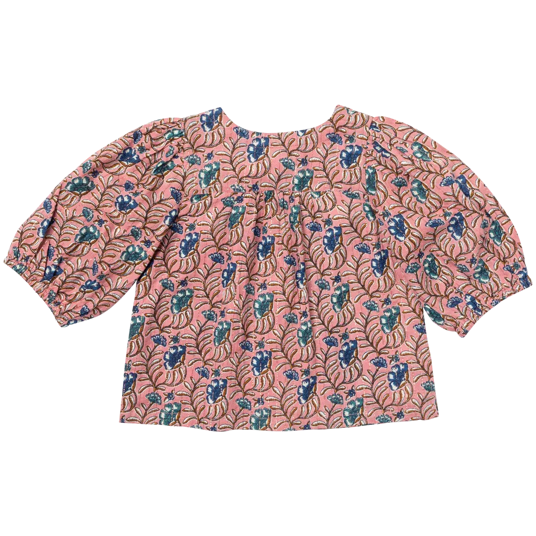 GIRLS BROOKE TOP - MAUVEGLOW VINE FLORAL
