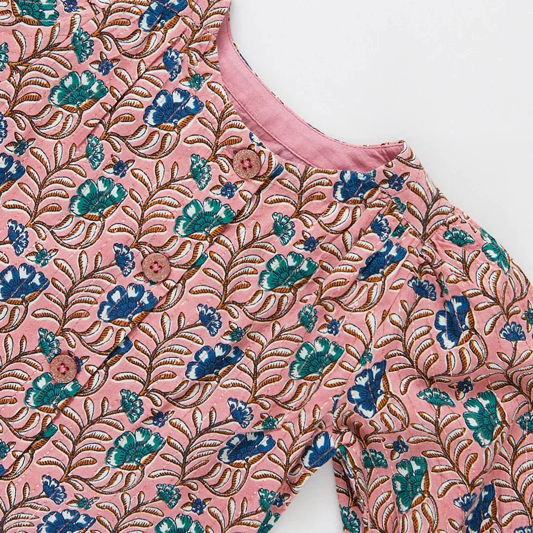 GIRLS BROOKE TOP - MAUVEGLOW VINE FLORAL