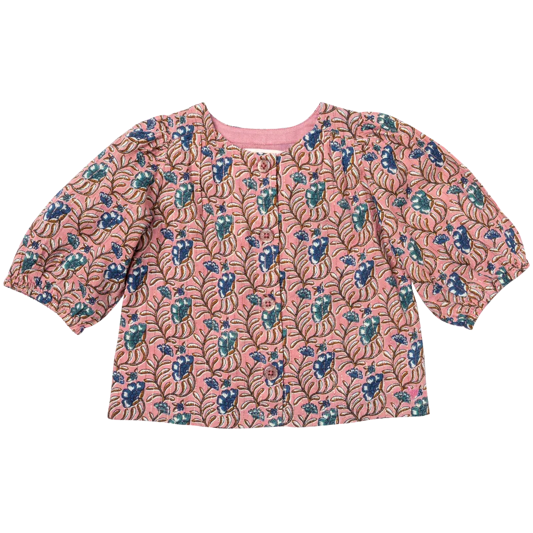 GIRLS BROOKE TOP - MAUVEGLOW VINE FLORAL