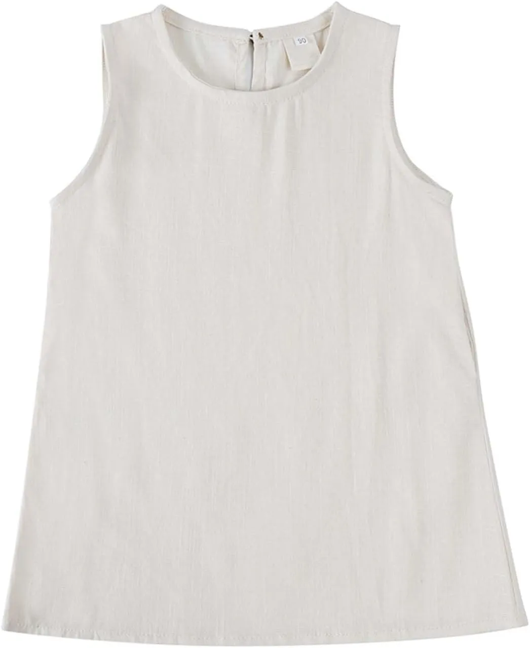 Girls Dress Cute Sleeveless Round Neck Pleated Mini Dress Casual 2025 Summer Beach Vacation Little Girls Dresses 1-7T