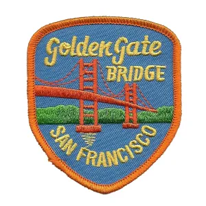 Golden Gate Bridge San Francisco Patch Iron On California Souvenir - Badge Emblem Applique Accessory