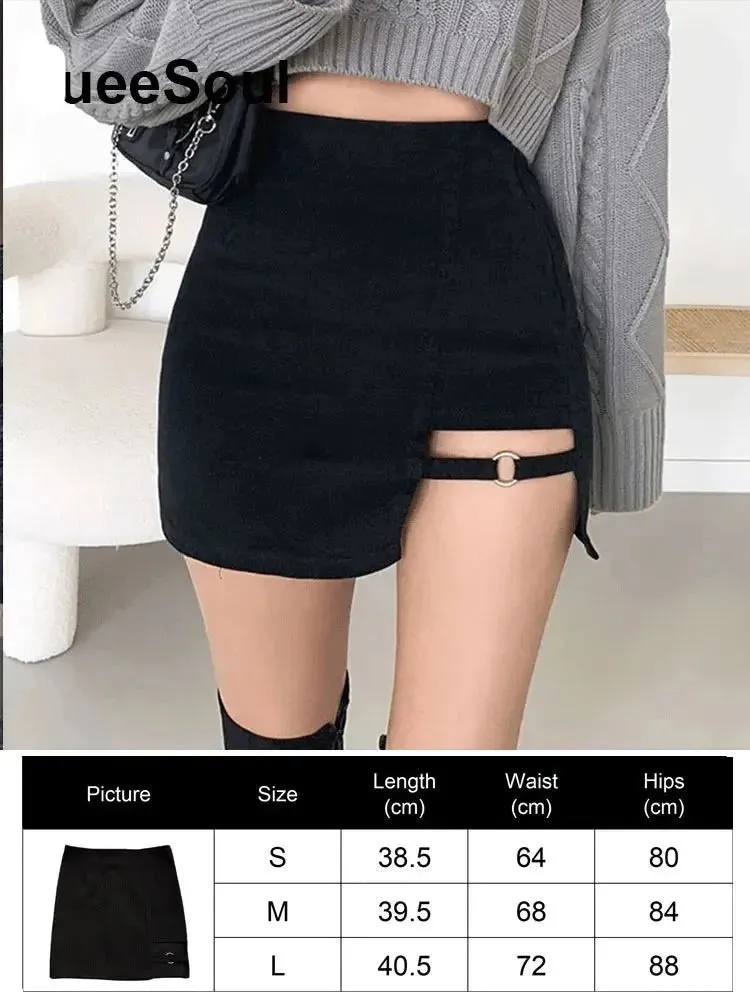 Gothic Mini Skirts Black High Waist Women Skirt 2024 New Y2k Style Harajuku Punk Goth Dark Grunge Streetwear Female Clothes