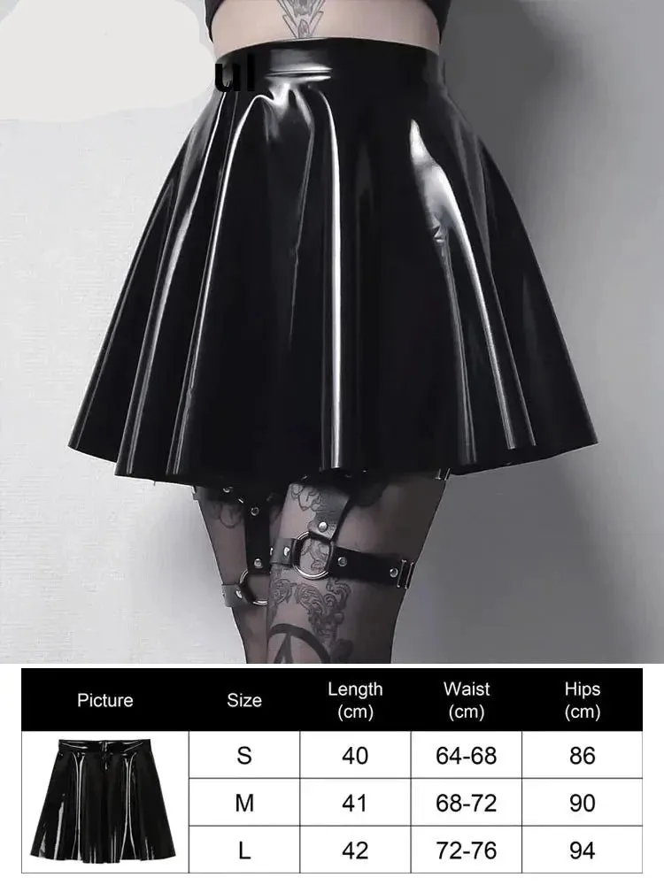 Gothic Mini Skirts Black High Waist Women Skirt 2024 New Y2k Style Harajuku Punk Goth Dark Grunge Streetwear Female Clothes