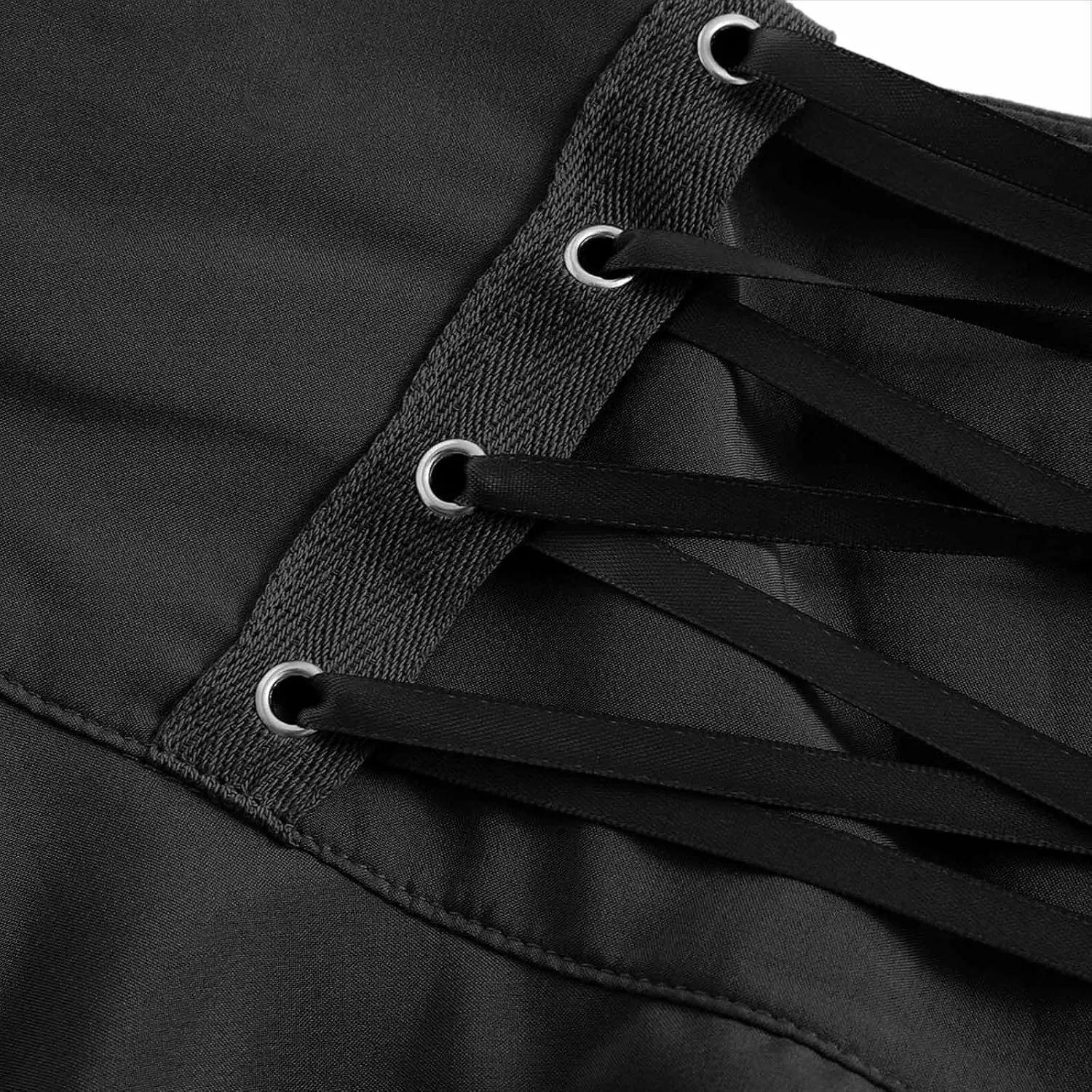 Gothic Skirts for Women Vintage Renaissance Skirt Lace Up A Line Skirt Flowy Asymmetrical Skirts Layered Fairy Skirt