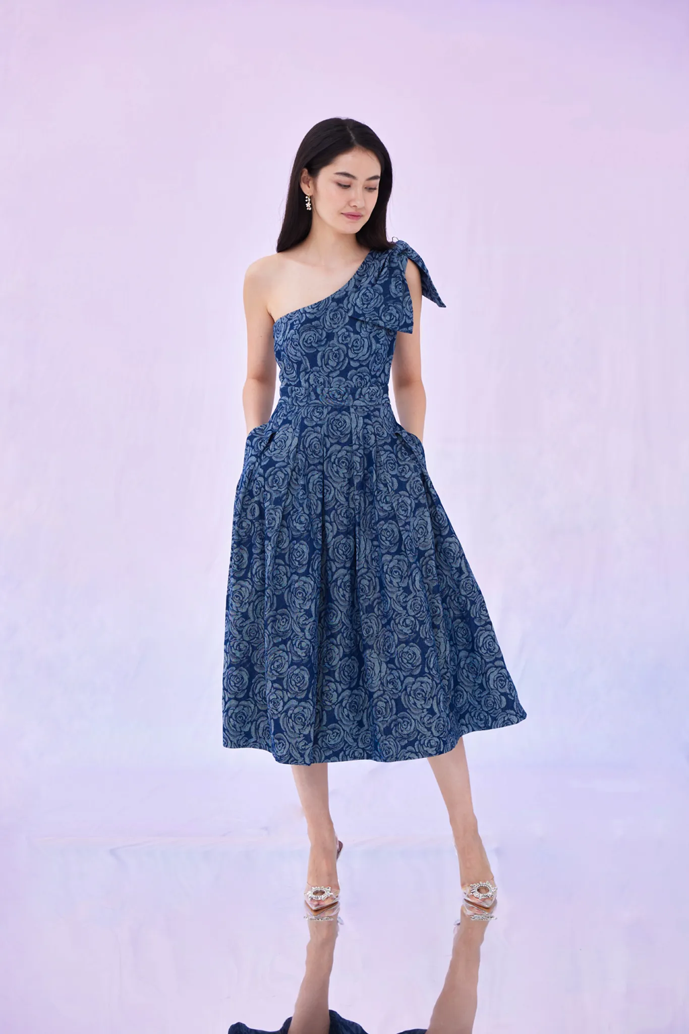 Gwenette Denim Rose Dress