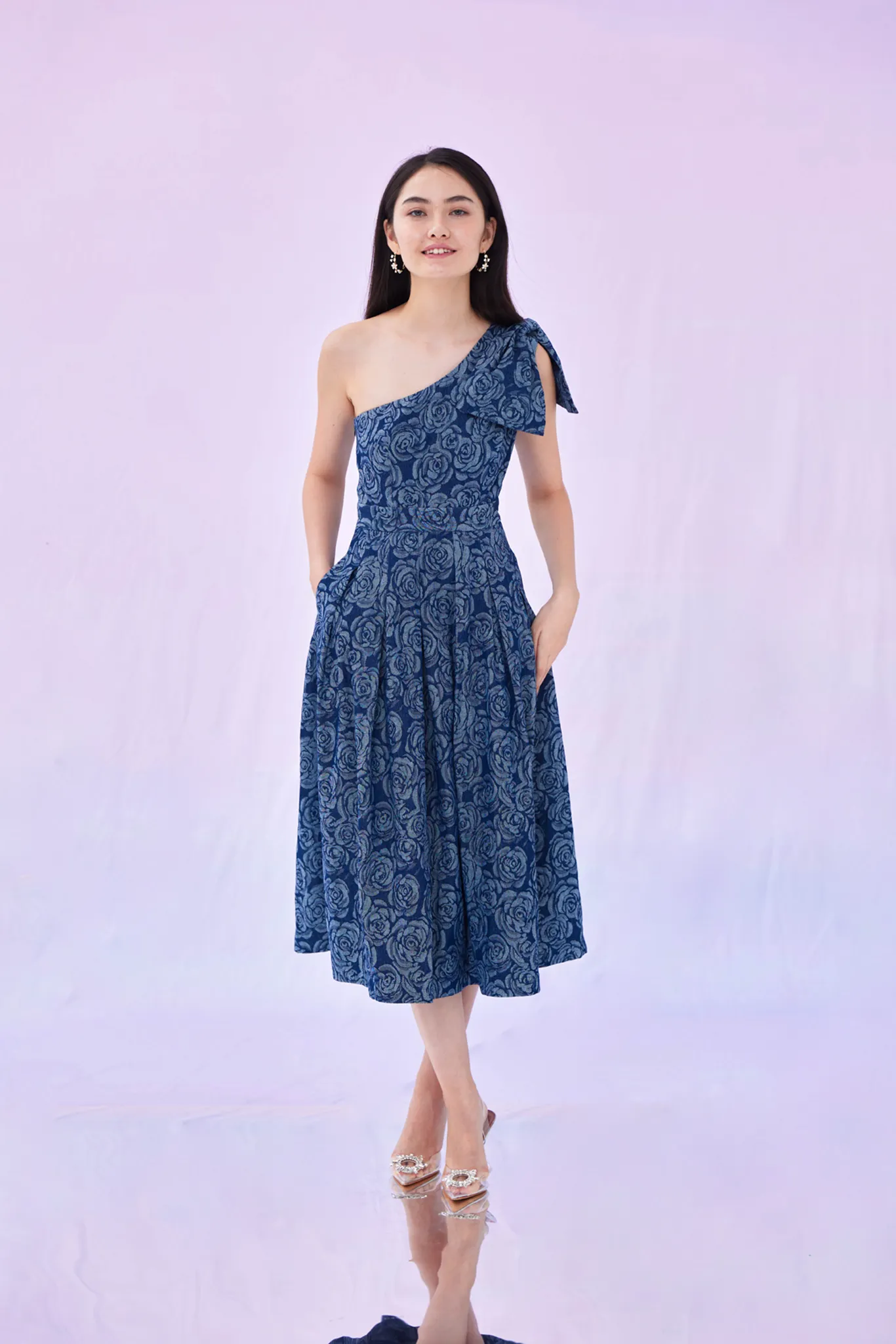 Gwenette Denim Rose Dress