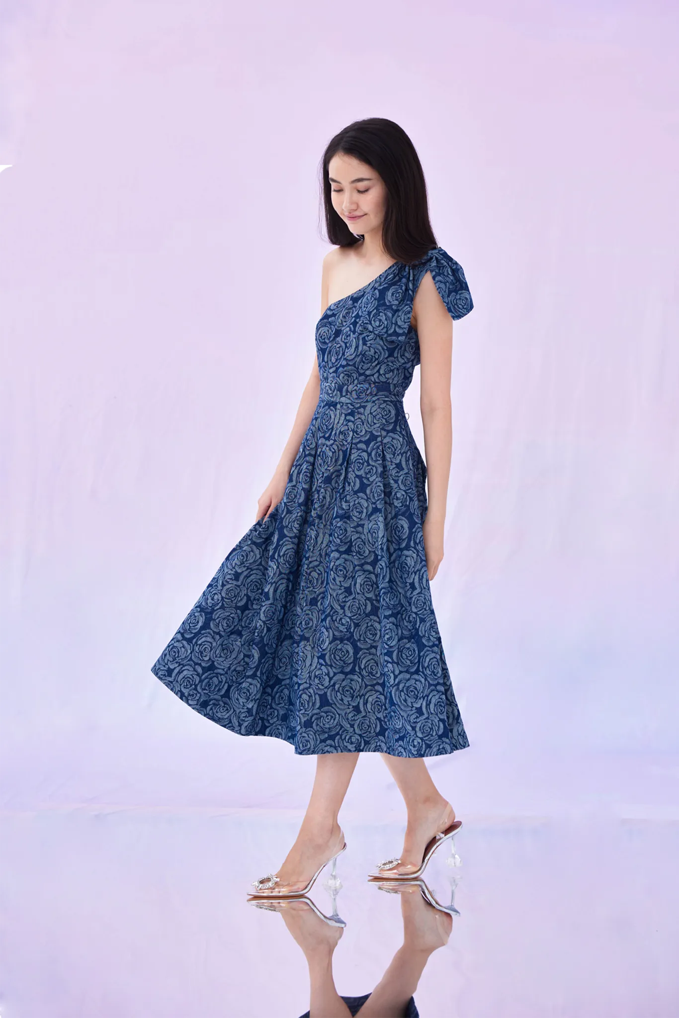 Gwenette Denim Rose Dress