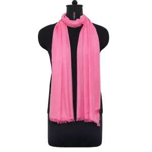 Handmade Pashmina Plain Diamond Weave Stole Scarf Shawl Wrap in Dark Pink