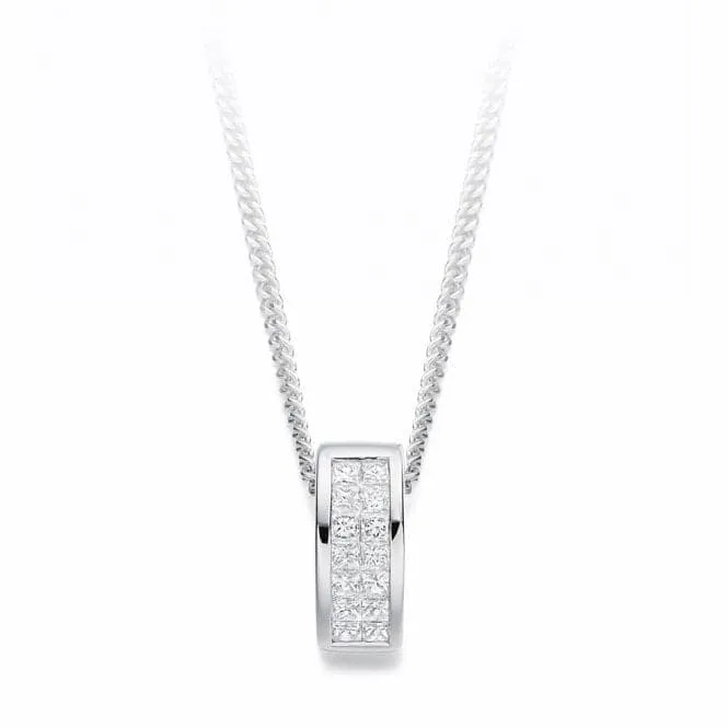 Harmony Collection Princess Cut Diamond Pendant 0.25ct