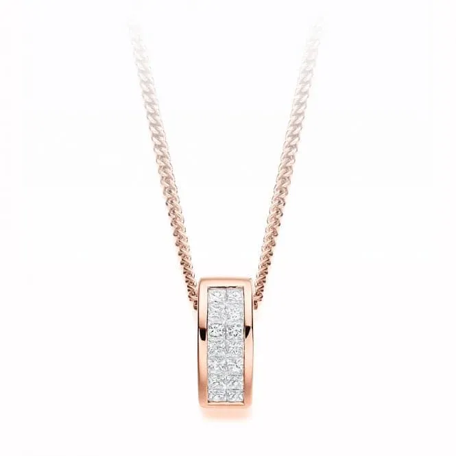 Harmony Collection Princess Cut Diamond Pendant 0.25ct