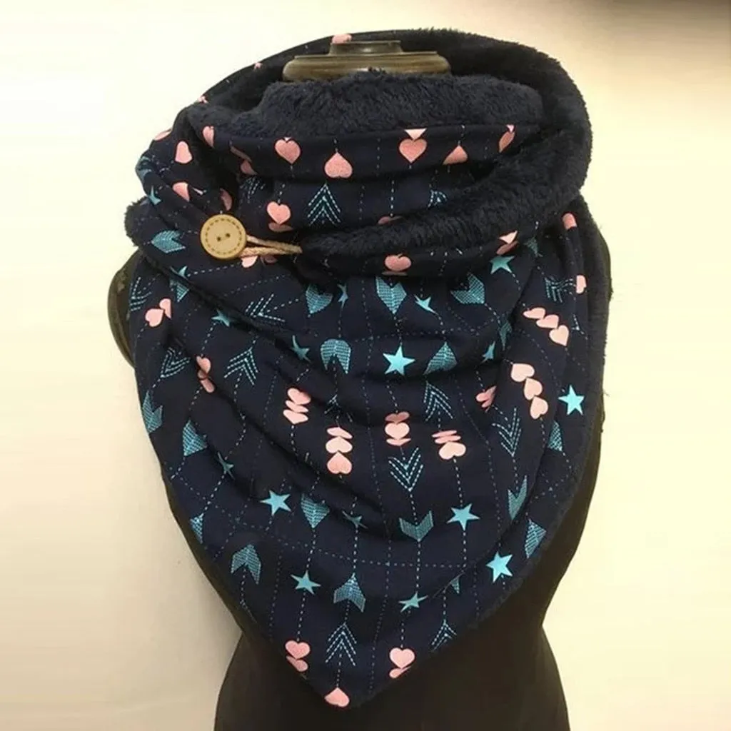 Heart Printting Scarf Women Winter