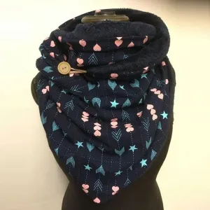 Heart Printting Scarf Women Winter