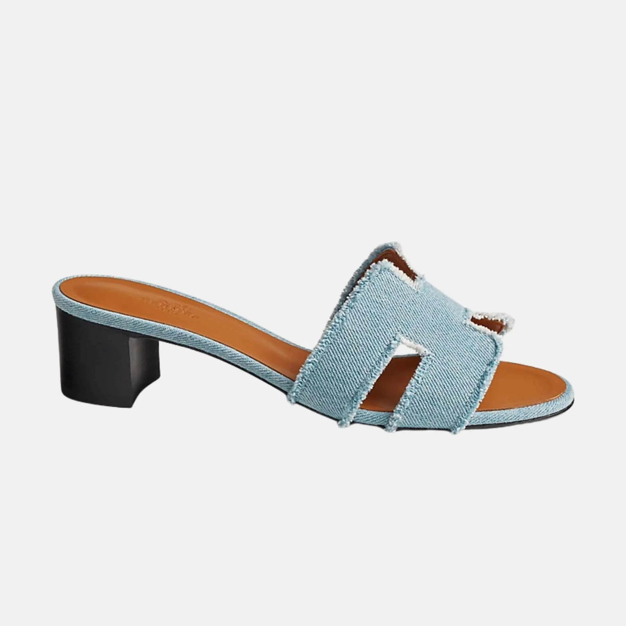 Hermes Oasis Sandal Fringed Denim