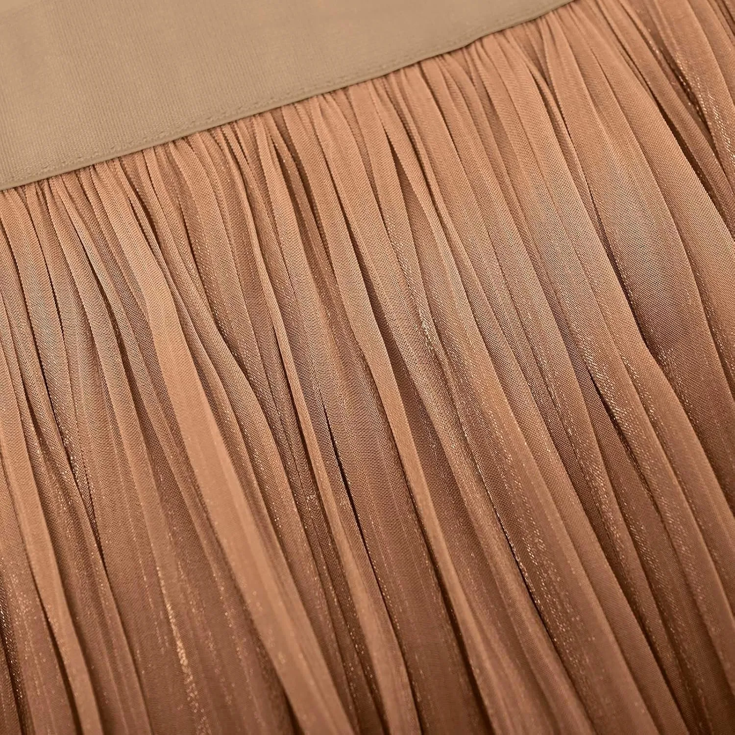 HGps8w Women's Streamer Tulle Skirts Elastic High Waist Pleated Mesh Flowy A-Line Party Midi Long Tutu Skirts