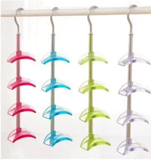 JCF layer 360 degree rotatable closet hanger durable door bag holder belt tie scarf storage rack organizer