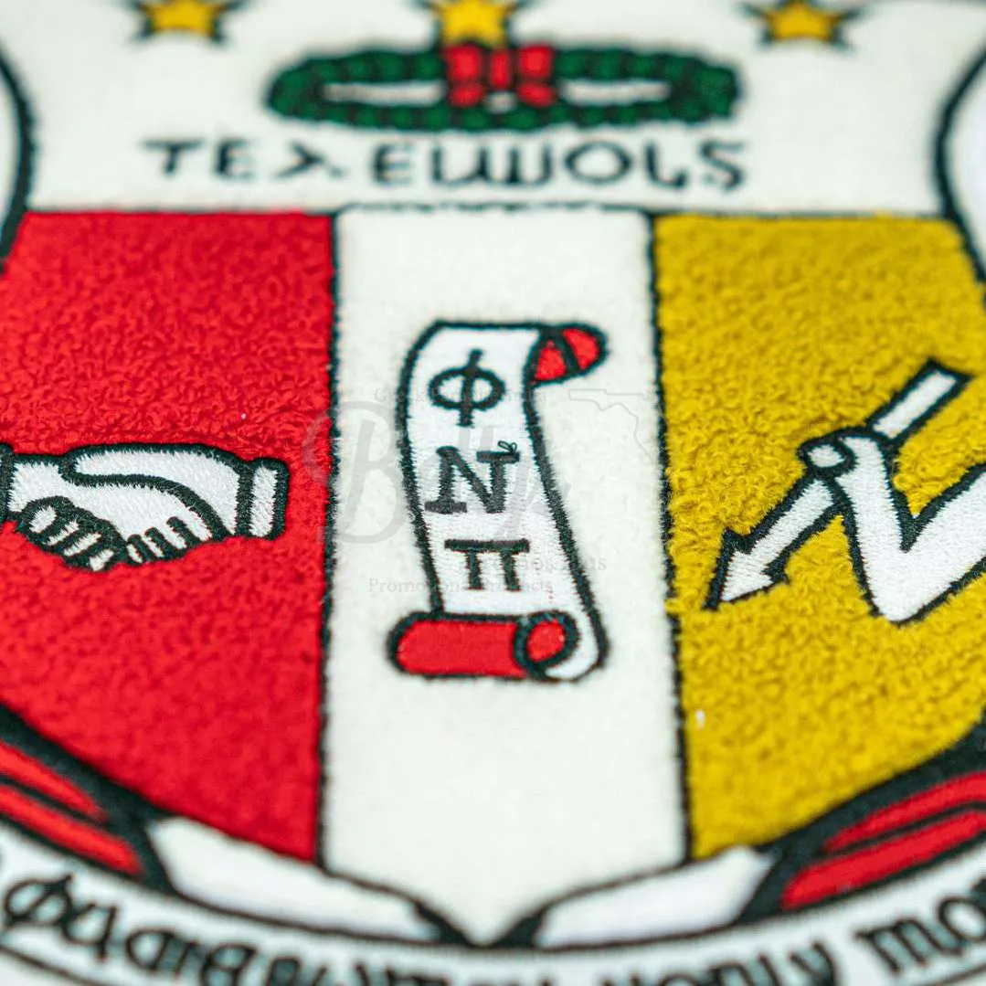 Kappa Alpha Psi ΚΑΨ Chenille Shield Red Background Embroidery Patch