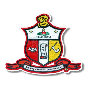 Kappa Alpha Psi ΚΑΨ Chenille Shield Red Background Embroidery Patch