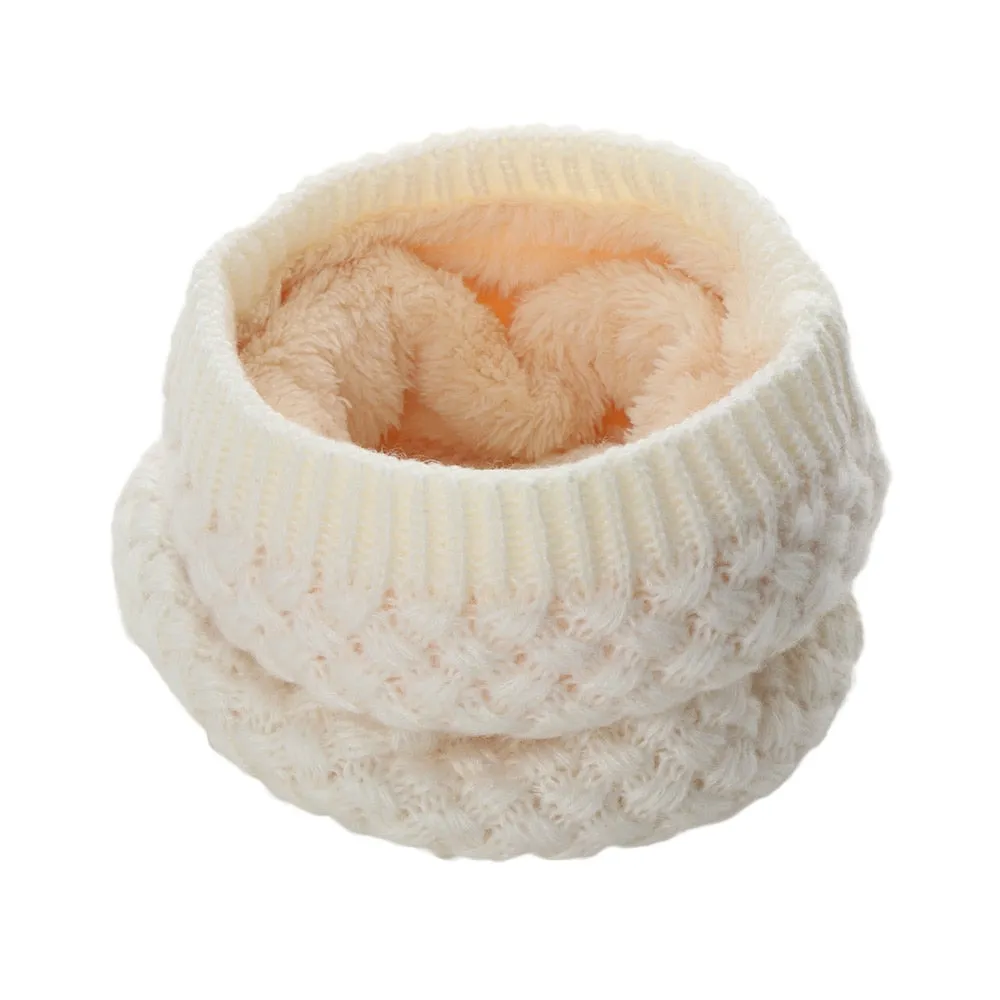 Knit Neck Warmer Soft Inner Layer 13 Colors/Patterns 20" Circumference