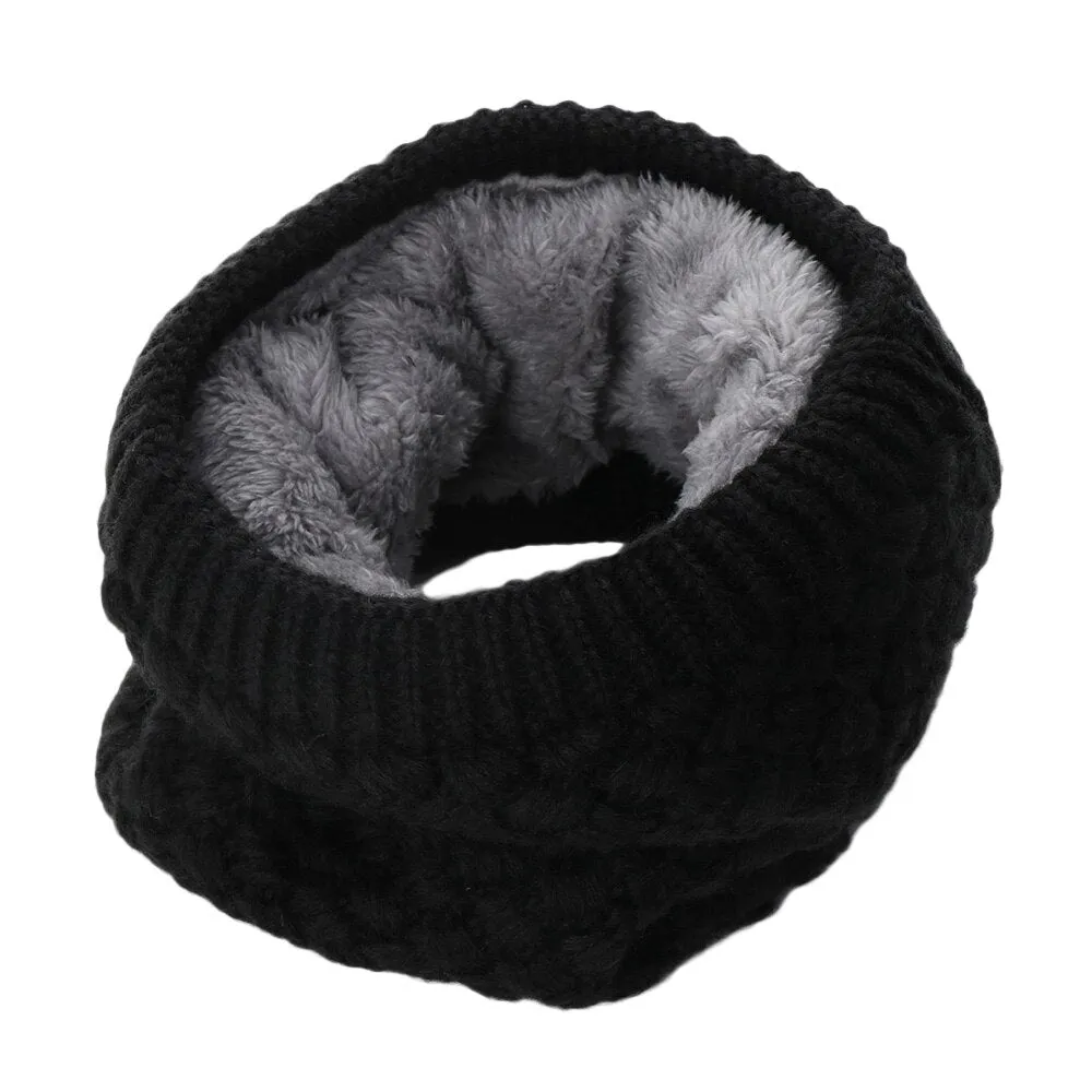 Knit Neck Warmer Soft Inner Layer 13 Colors/Patterns 20" Circumference