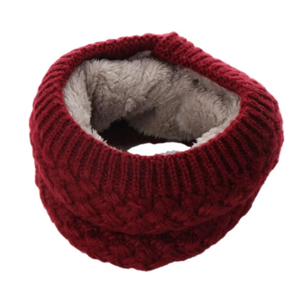 Knit Neck Warmer Soft Inner Layer 13 Colors/Patterns 20" Circumference