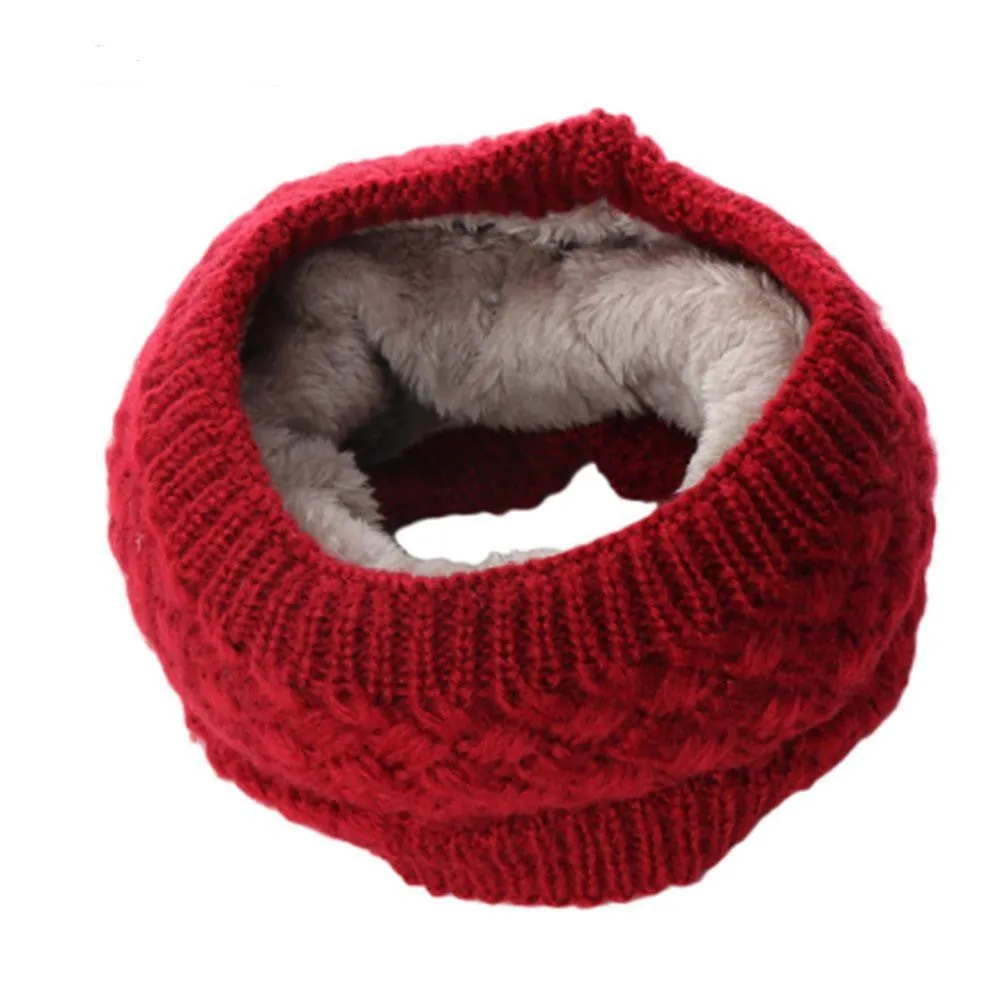 Knit Neck Warmer Soft Inner Layer 13 Colors/Patterns 20" Circumference