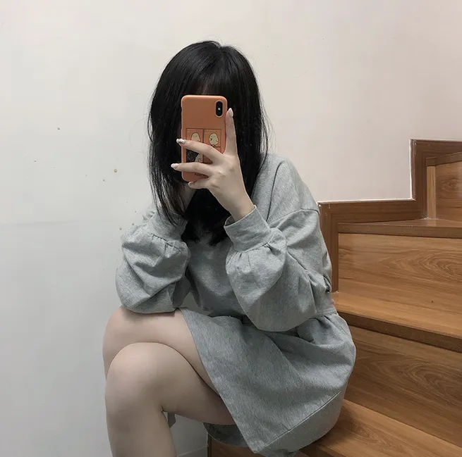 [Korean Style] 7 Color Casual Belted Mini Dress