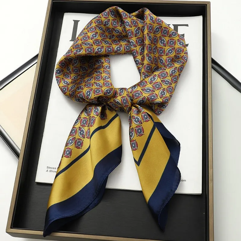 Lady Glams Silk Square Women Neck Scarves - Bandana