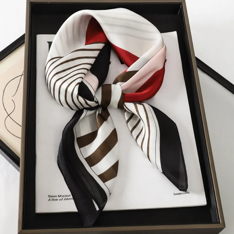 Lady Glams Silk Square Women Neck Scarves - Bandana