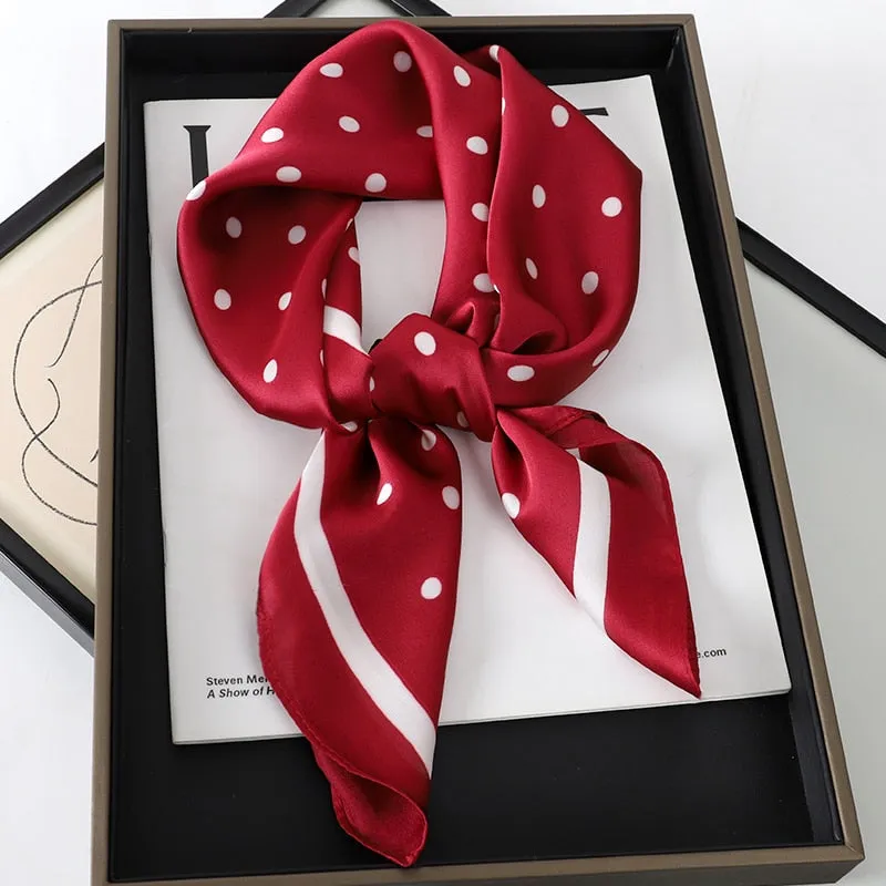 Lady Glams Silk Square Women Neck Scarves - Bandana