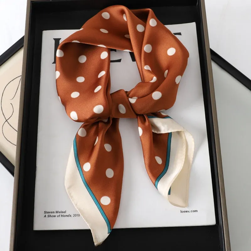 Lady Glams Silk Square Women Neck Scarves - Bandana
