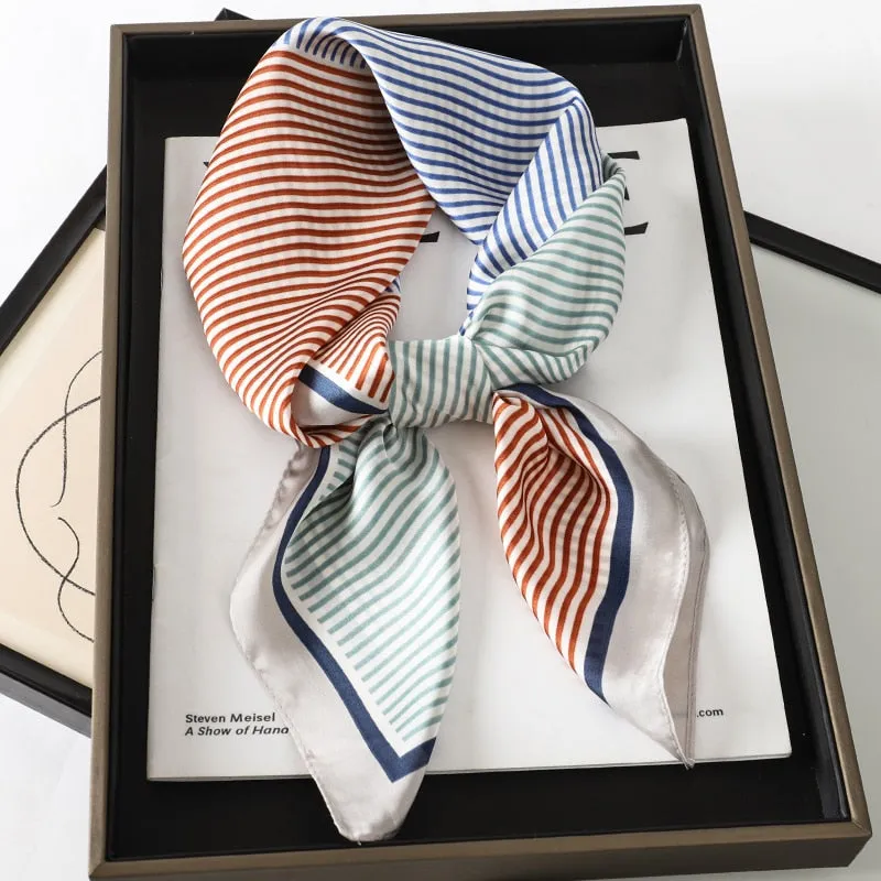 Lady Glams Silk Square Women Neck Scarves - Bandana