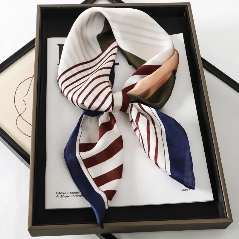 Lady Glams Silk Square Women Neck Scarves - Bandana