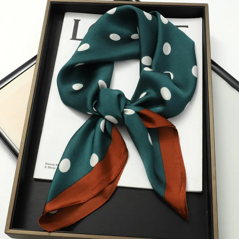 Lady Glams Silk Square Women Neck Scarves - Bandana