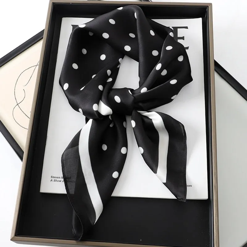 Lady Glams Silk Square Women Neck Scarves - Bandana