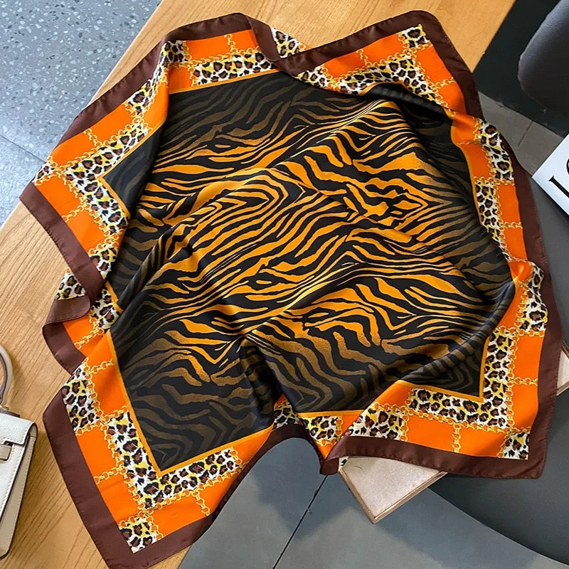 Lady Glams Silk Square Women Neck Scarves - Bandana