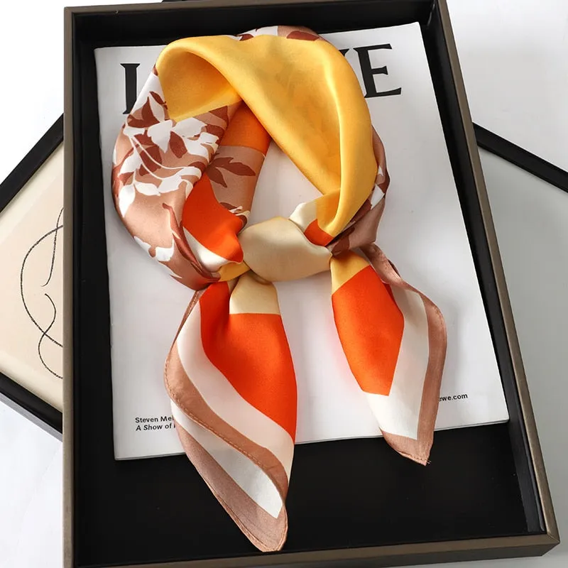 Lady Glams Silk Square Women Neck Scarves - Bandana